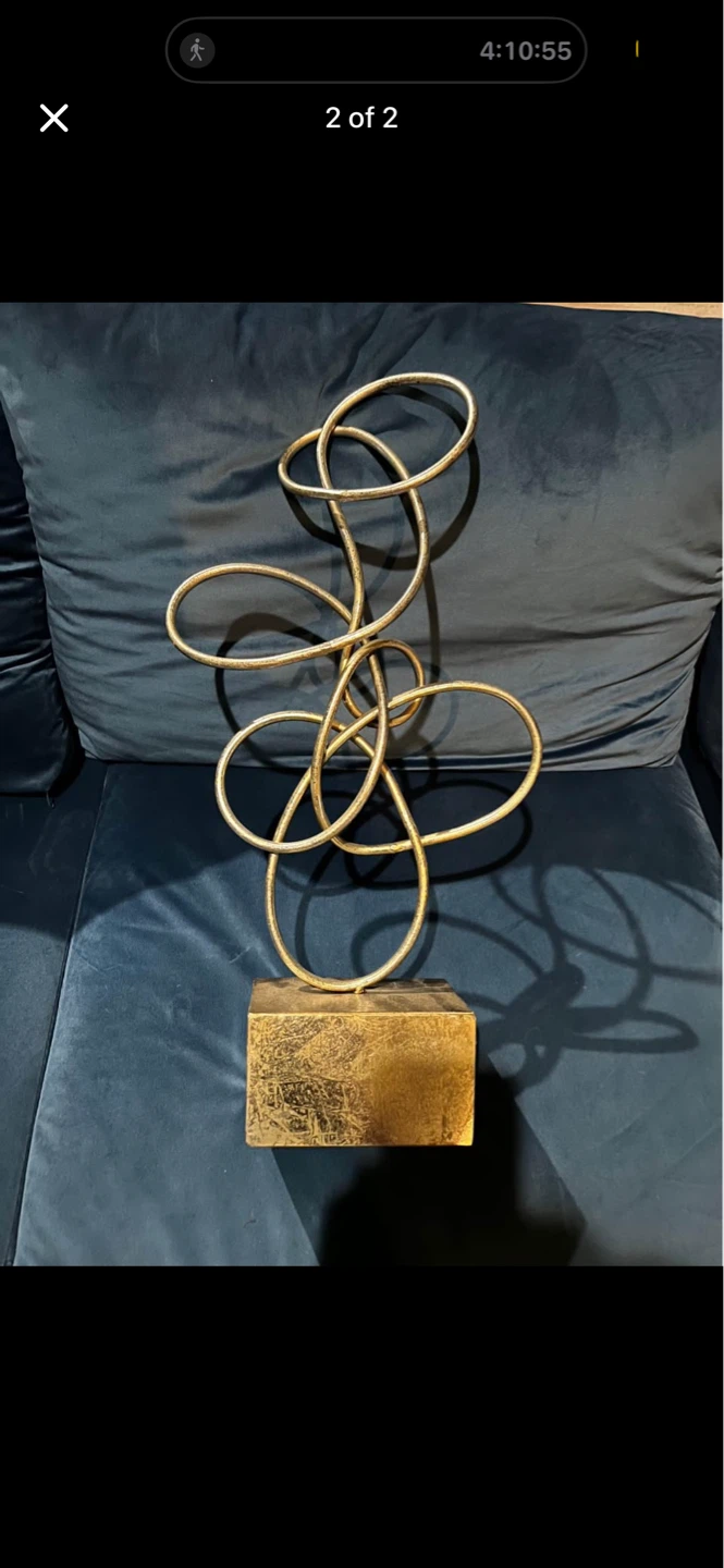 Gold Abstract Sculpture Table Decor