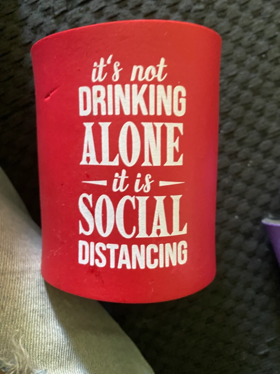 Red and Purple Drink Koozies