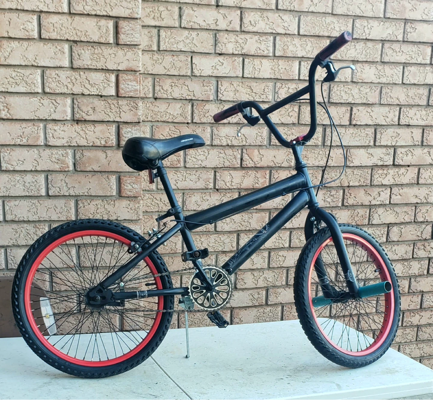 Black BMX Bike with Red Rims - photo 2