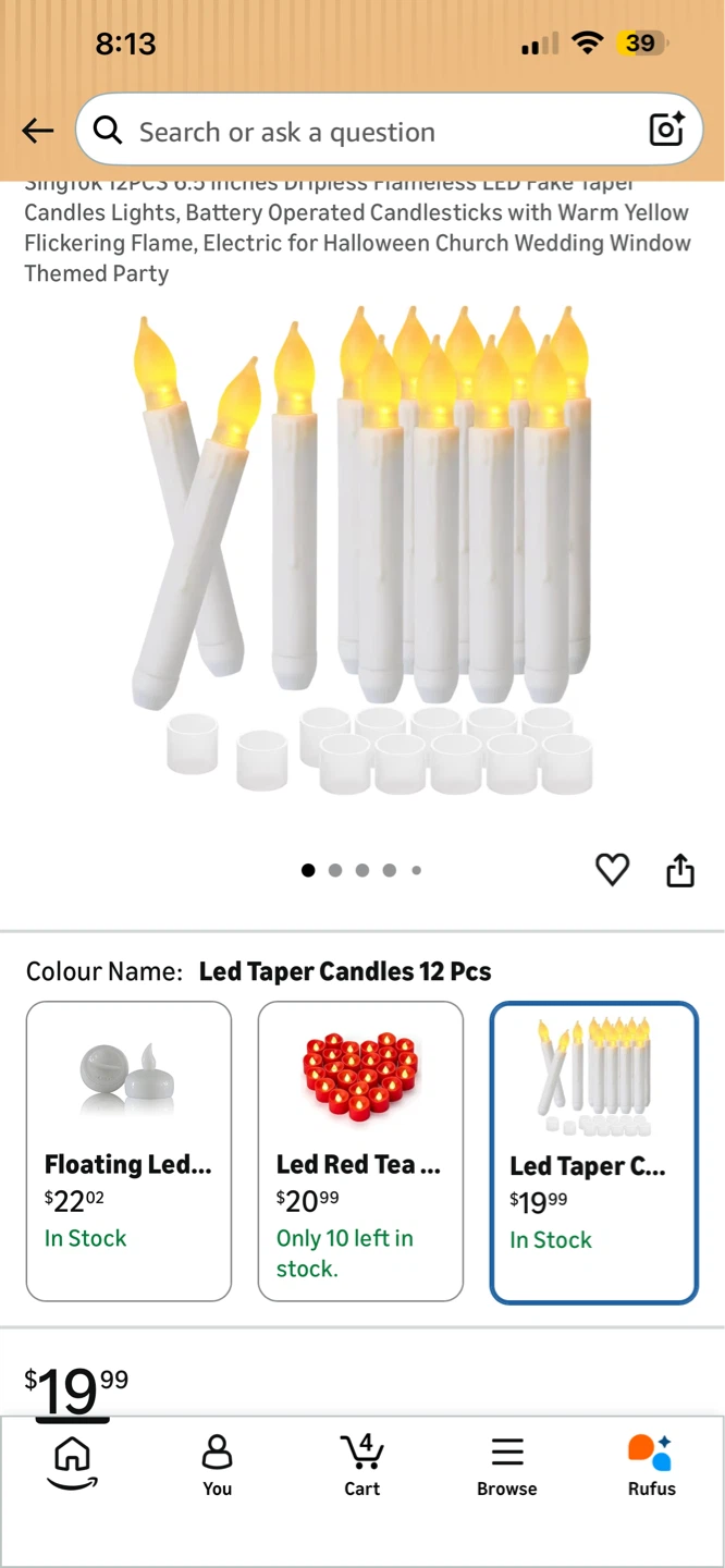 BNIB - SingTox LED Taper Candles - 12 Pcs - photo 2