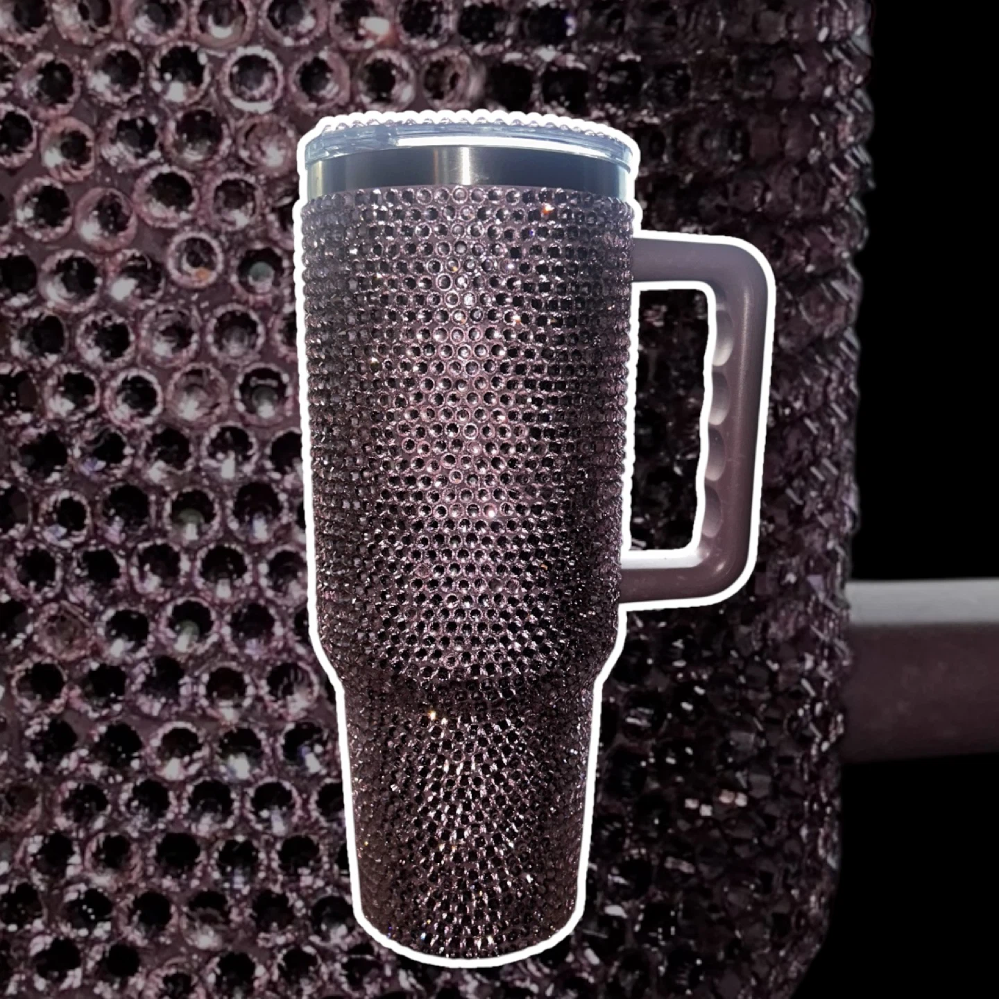 Rhinestone Tumbler with Handle