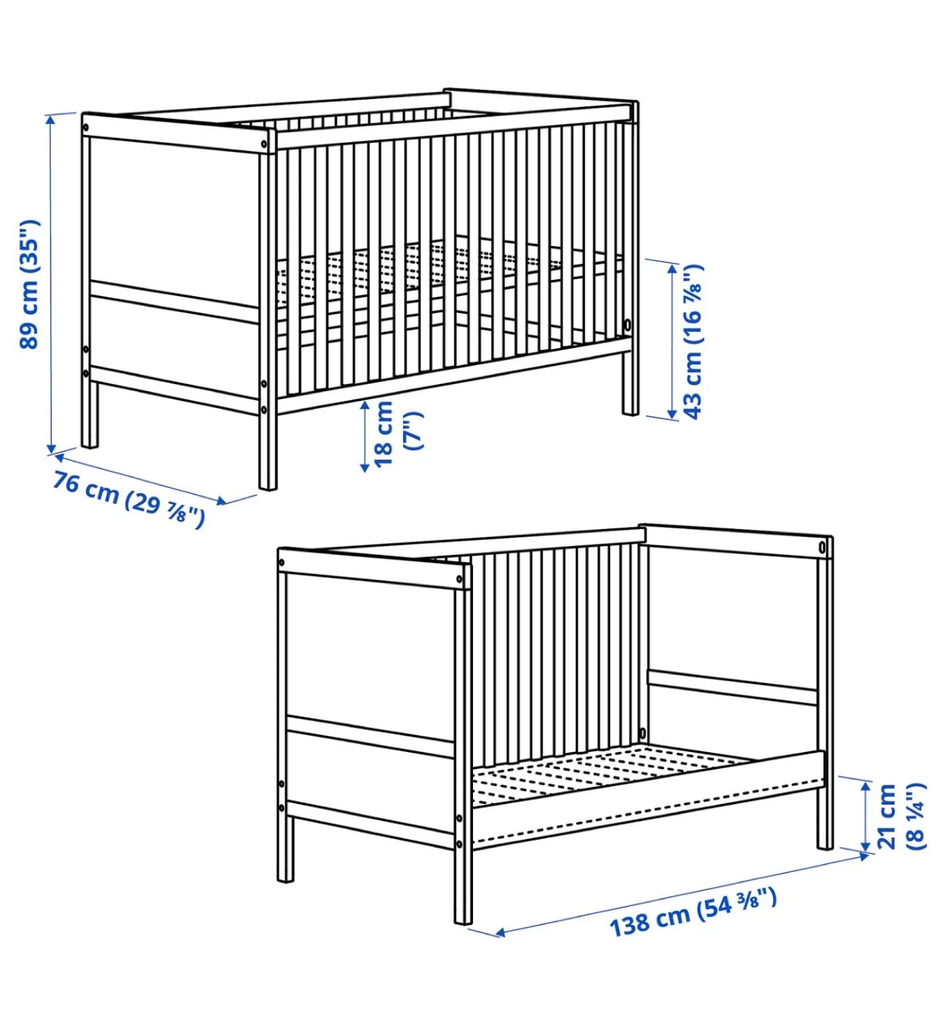 Baby Crib IKEA SUNDVIK - photo 2