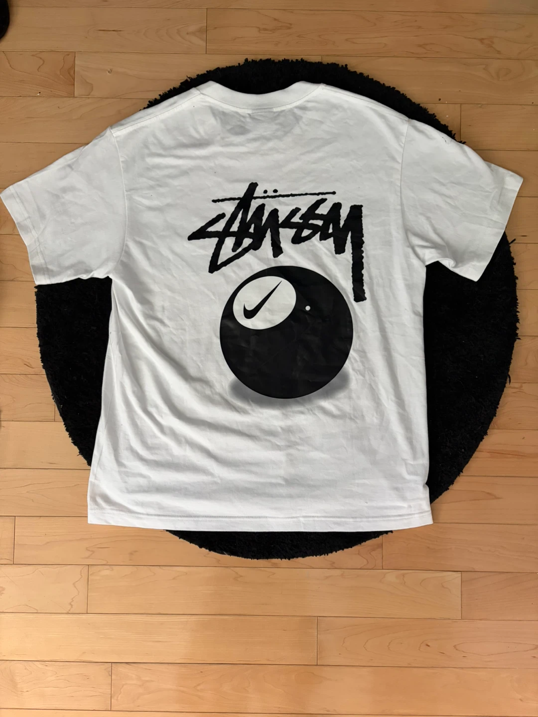 Stüssy x Nike 8-Ball T-Shirt White Size M - photo 2