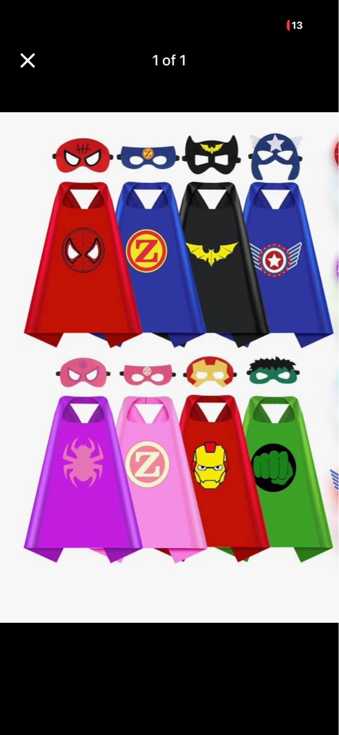 Superhero Capes and Masks Set for Kids