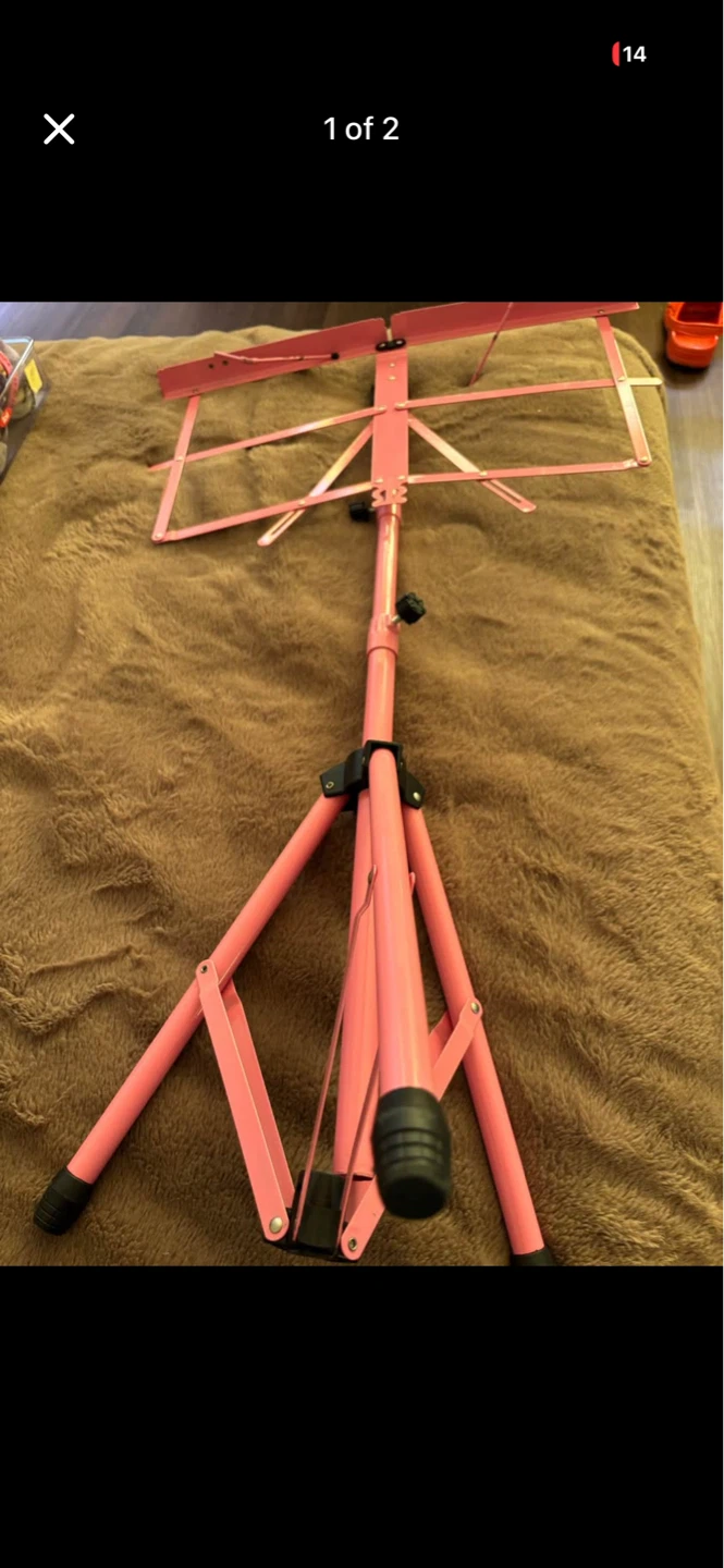 Pink Adjustable Music Stand - photo 2