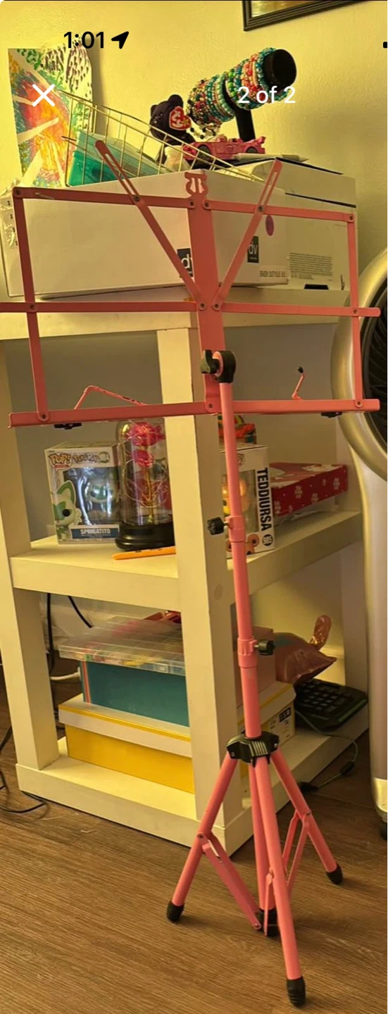 Pink Adjustable Music Stand