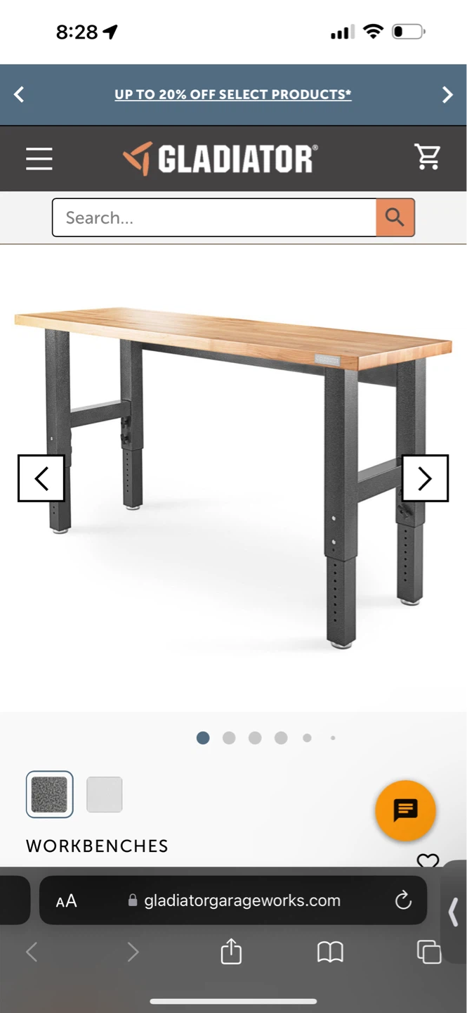 Gladiator Workbench with Butcher Block Top