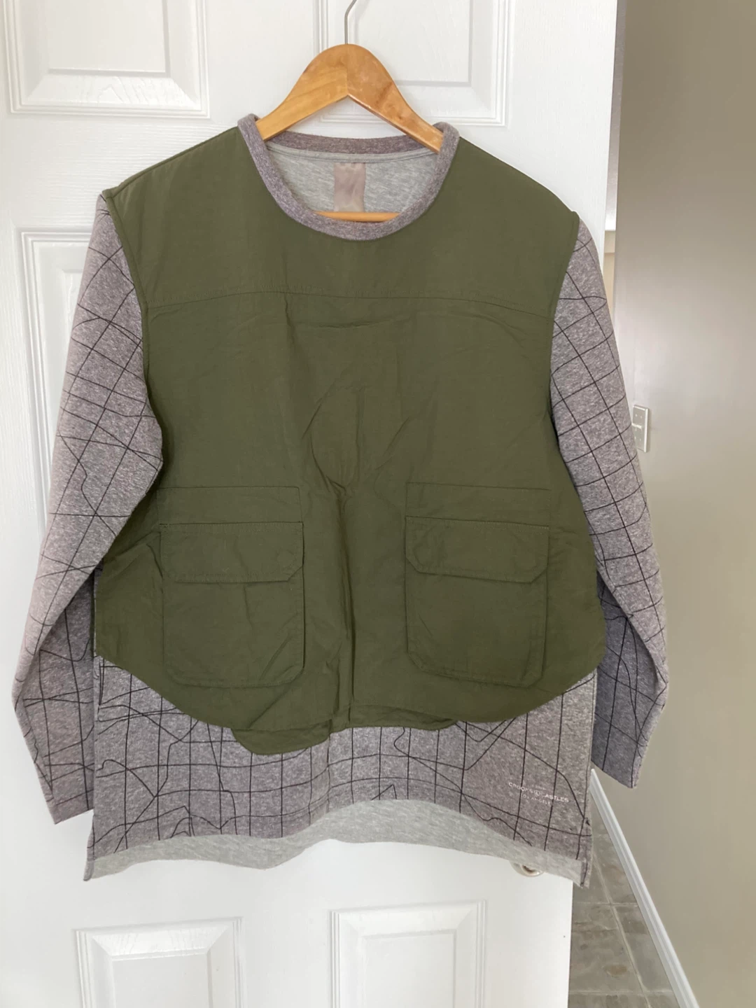Men's Layered Long Sleeve Shirt with Utility Vest