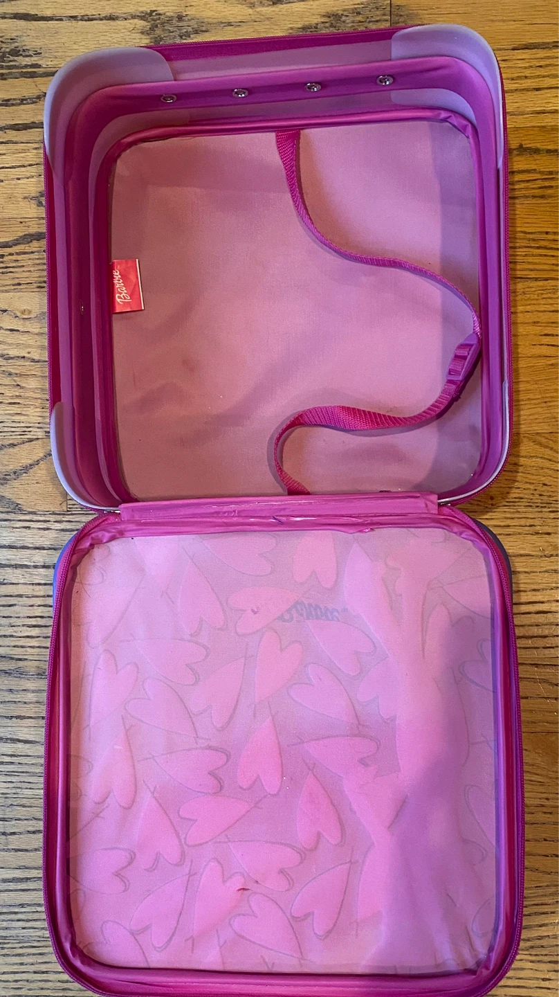 Barbie Pink Small Suitcase with Heart Pattern - photo 3