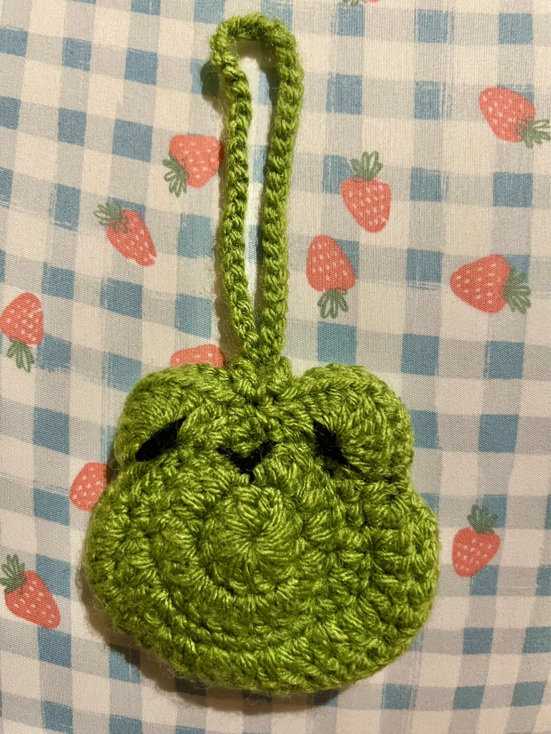 Handmade Crochet Frog Keychain Pouch