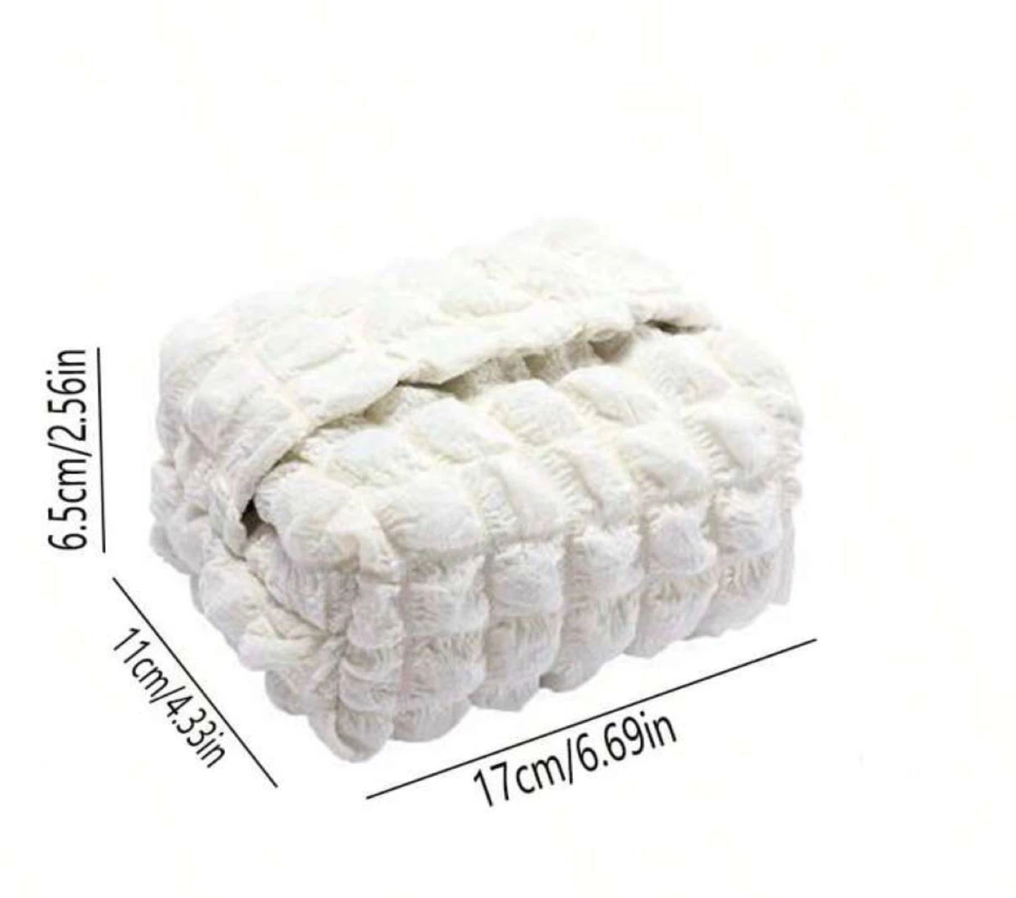 White Tissue Box Cover soft - photo 2