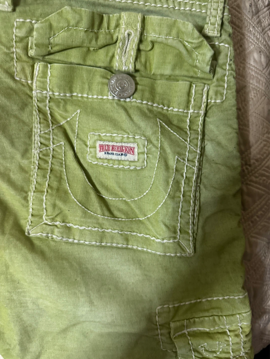 True Religion Corduroy Cargo Pants