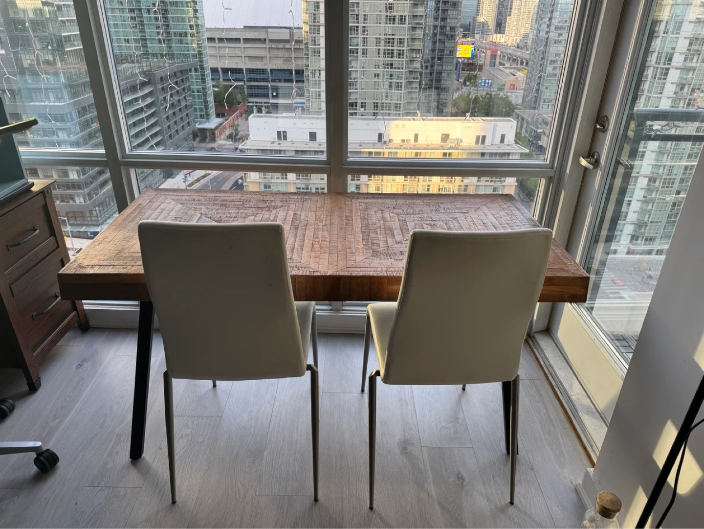 Structube Wood Dining Table with Black Metal Legs - photo 5