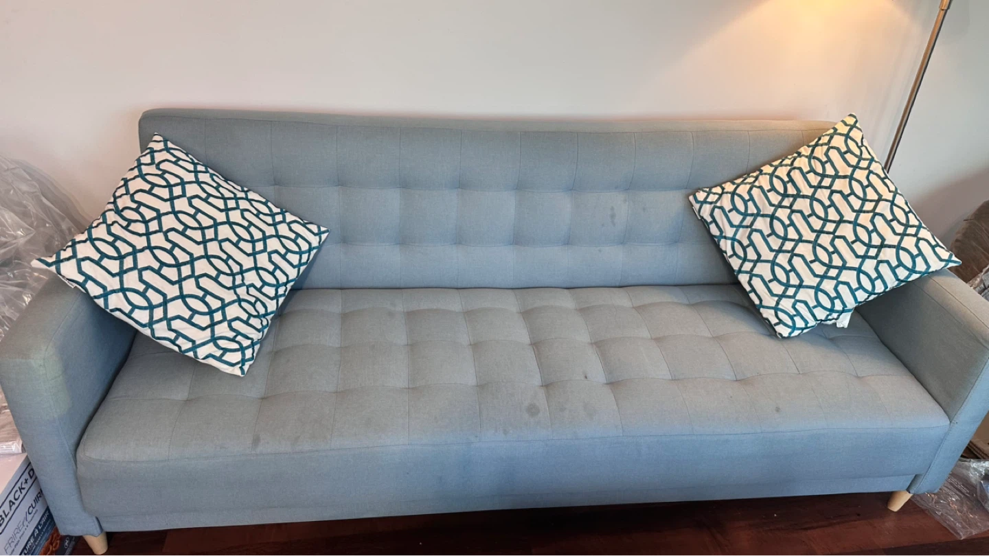 Teal Velvet Storage Ottoman - photo 2