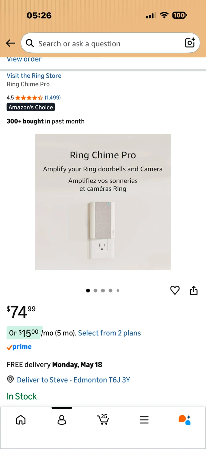 Ring 4K camera, Chime Pro, and Power adapter and Wifi Extender - photo 5