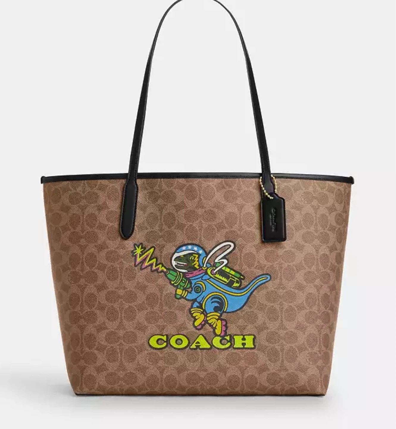 🦖✨ Coach Cosmic City Tote in Signature Canvas with Rexy ✨🦖