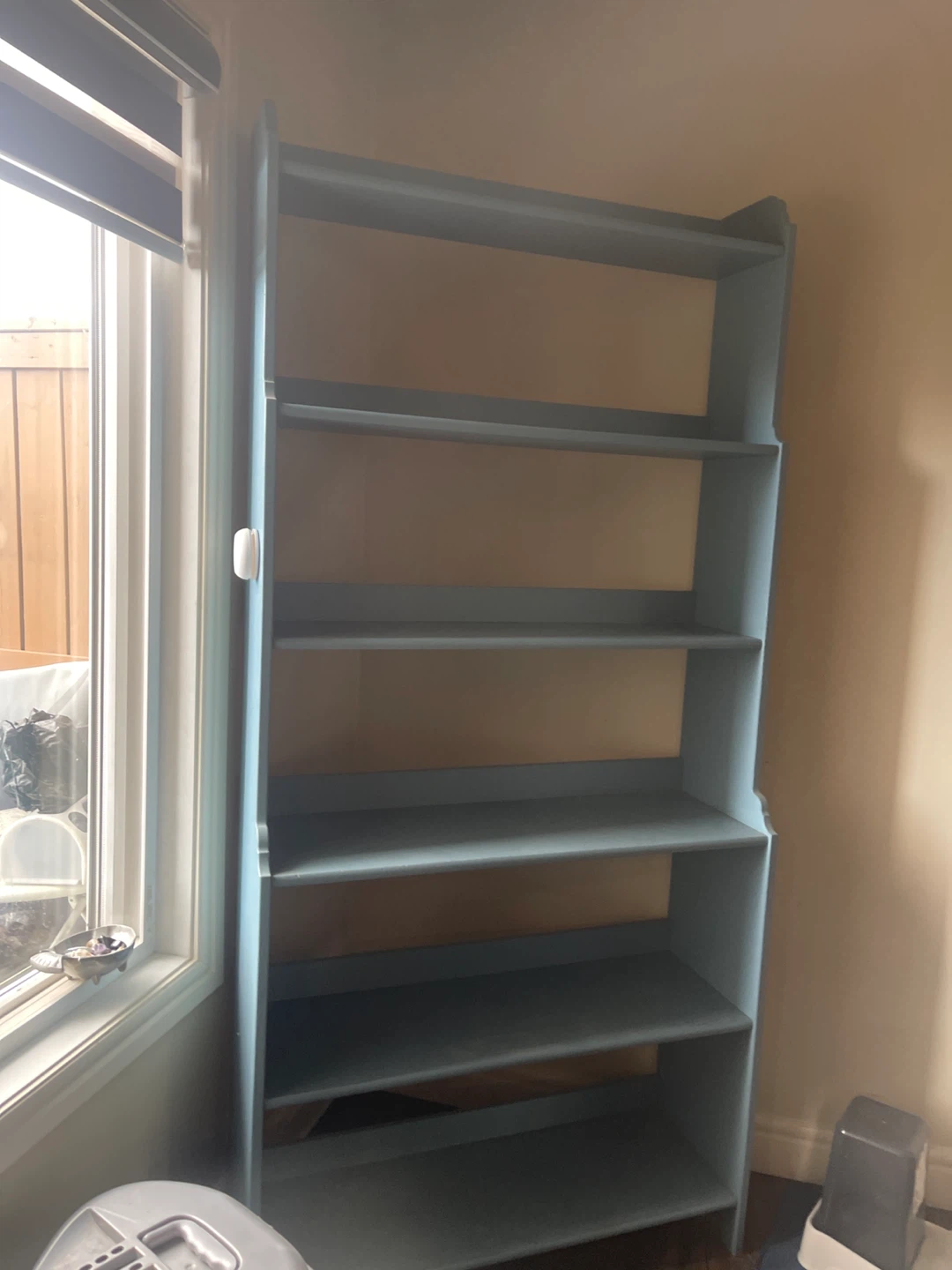 Blue 5-Shelf Bookcase