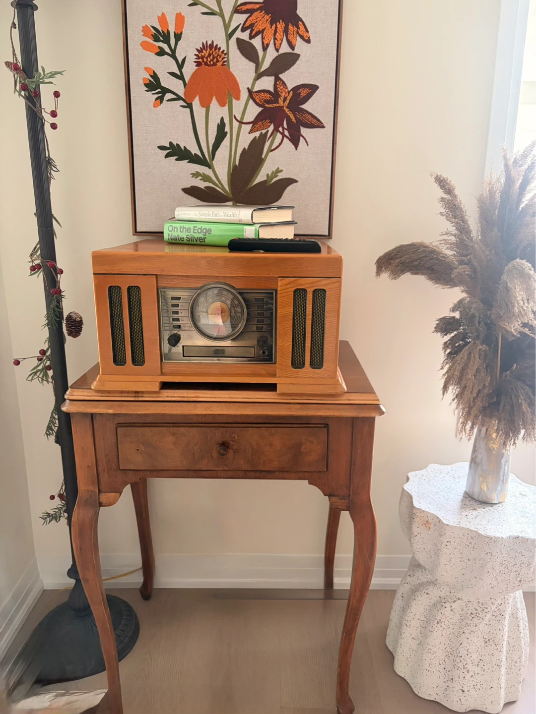 Antique Wooden sewing Side Table