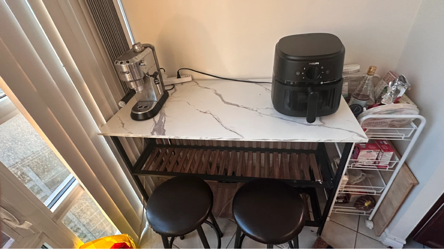 Kitchen Island with 2 Stools - photo 2