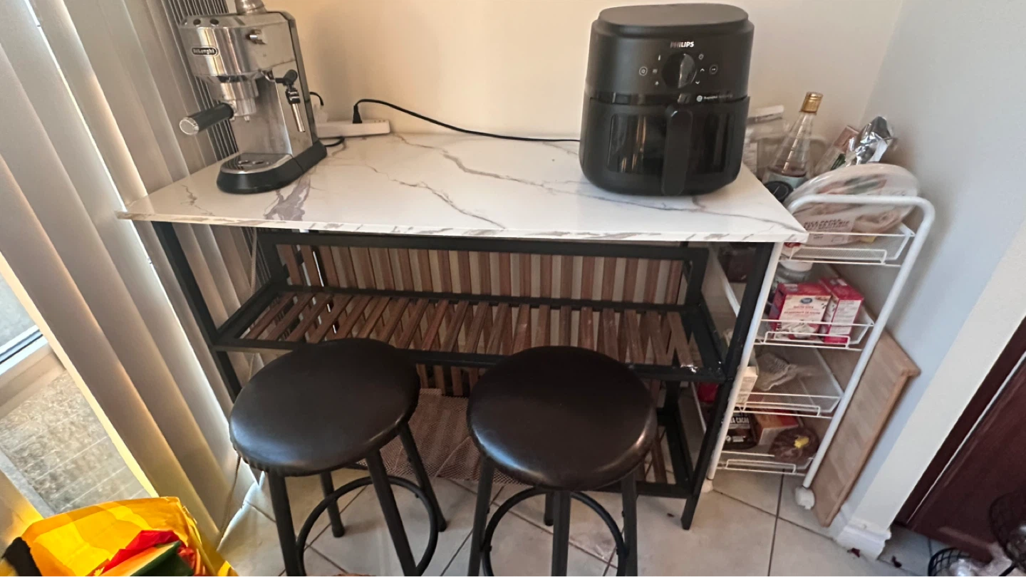 Kitchen Island with 2 Stools - photo 4