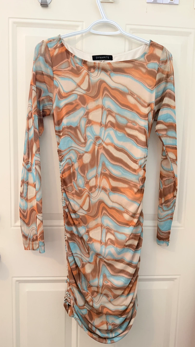 DYNAMITE Ruched Mesh Dress size M - photo 2