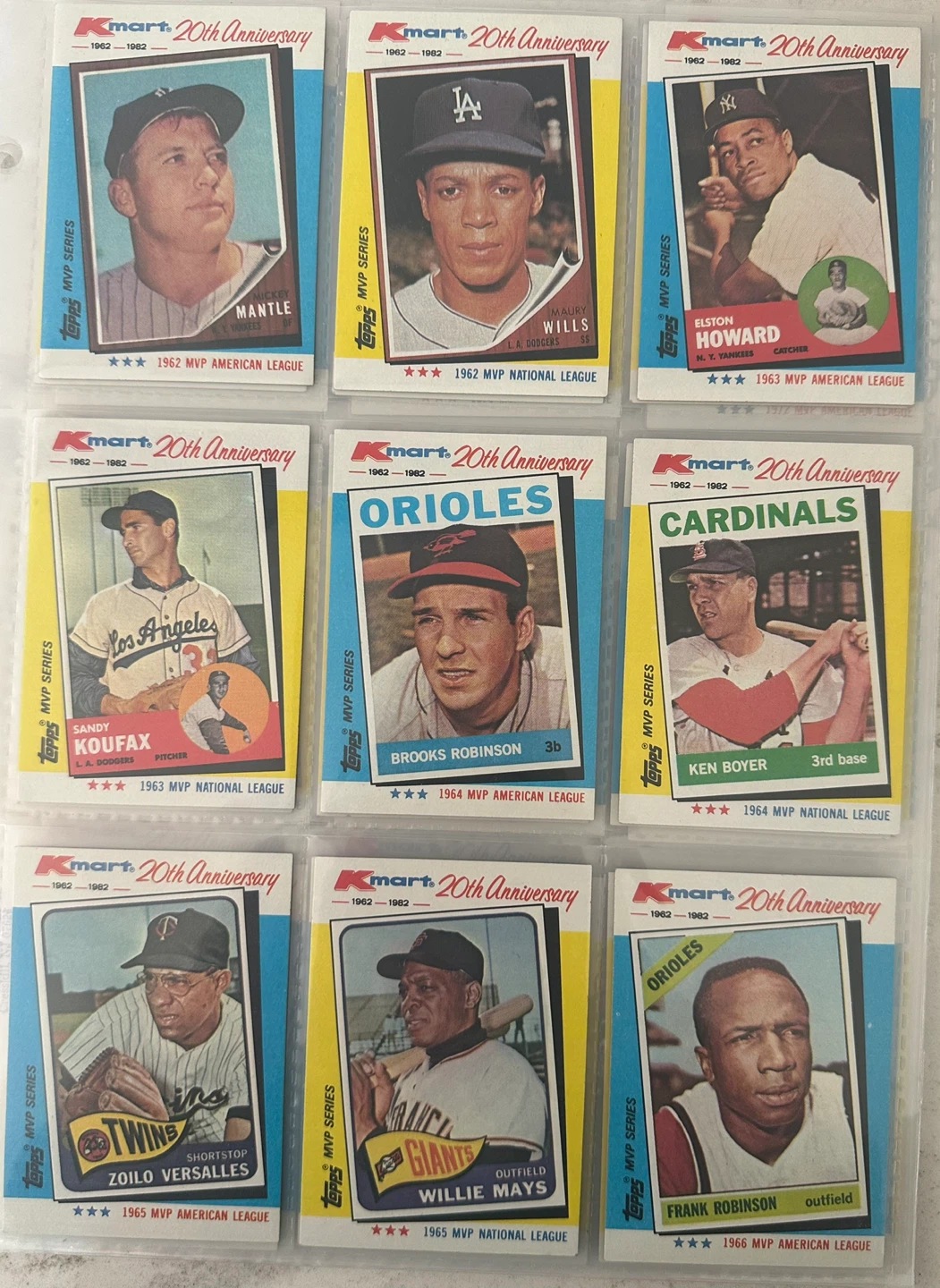 1982 Kmart/Topps  20th Anniversary Baseball Cards