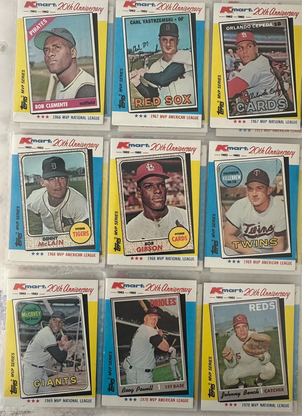 1982 Kmart/Topps  20th Anniversary Baseball Cards - photo 3