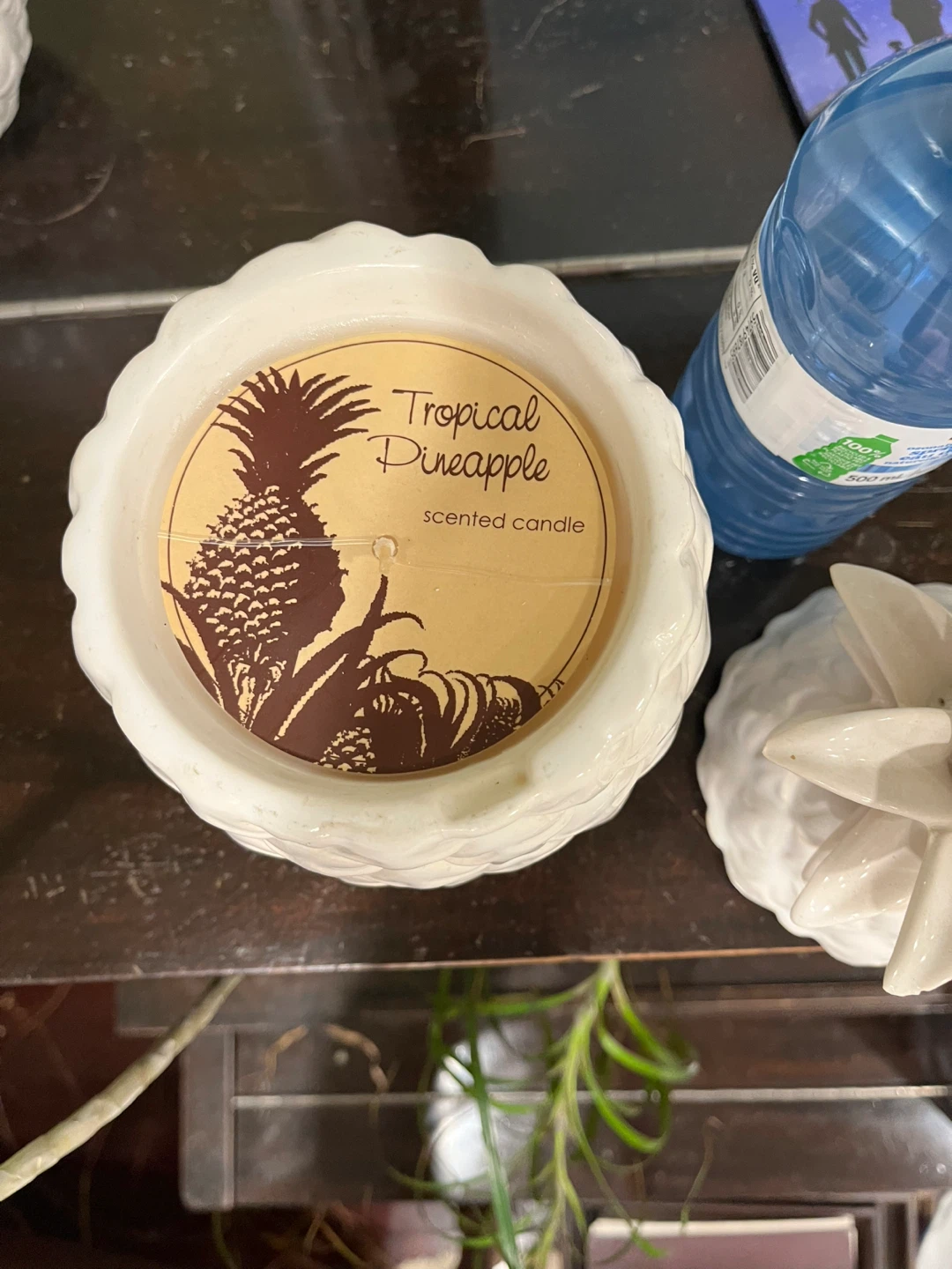 White Ceramic Pineapple Candle Jar - photo 3