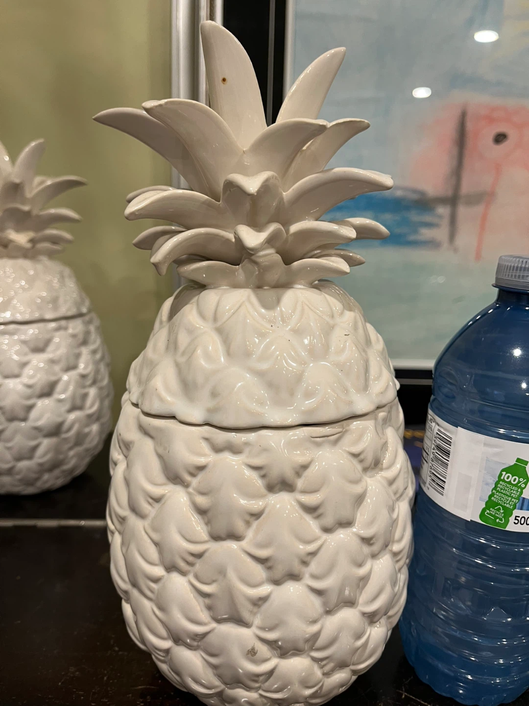 White Ceramic Pineapple Candle Jar - photo 2