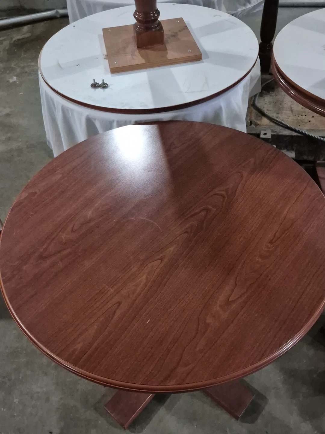 Round Wood Side Table - photo 2