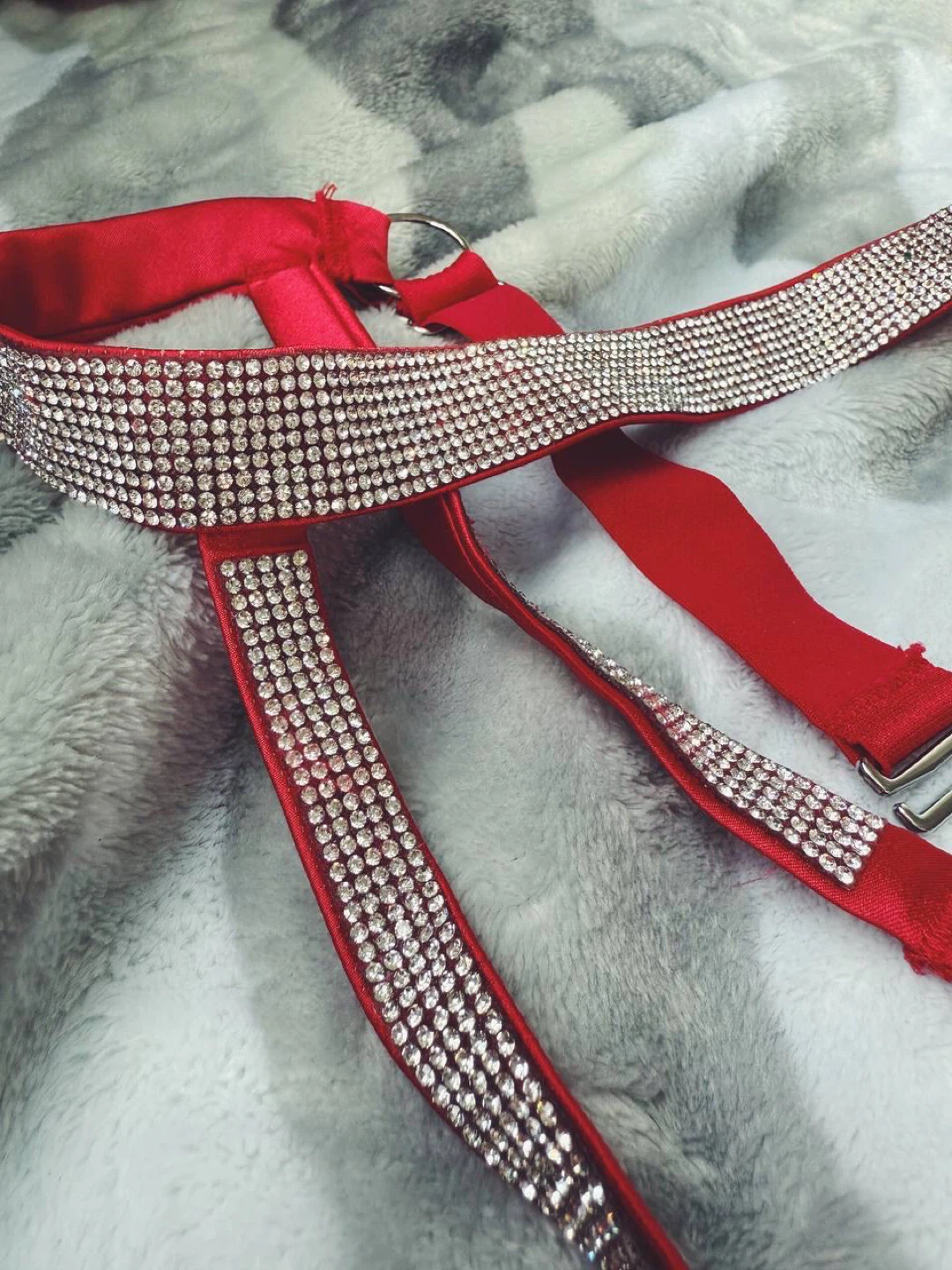 Victoria's Secret Red Rhinestone Garter Belt - photo 3