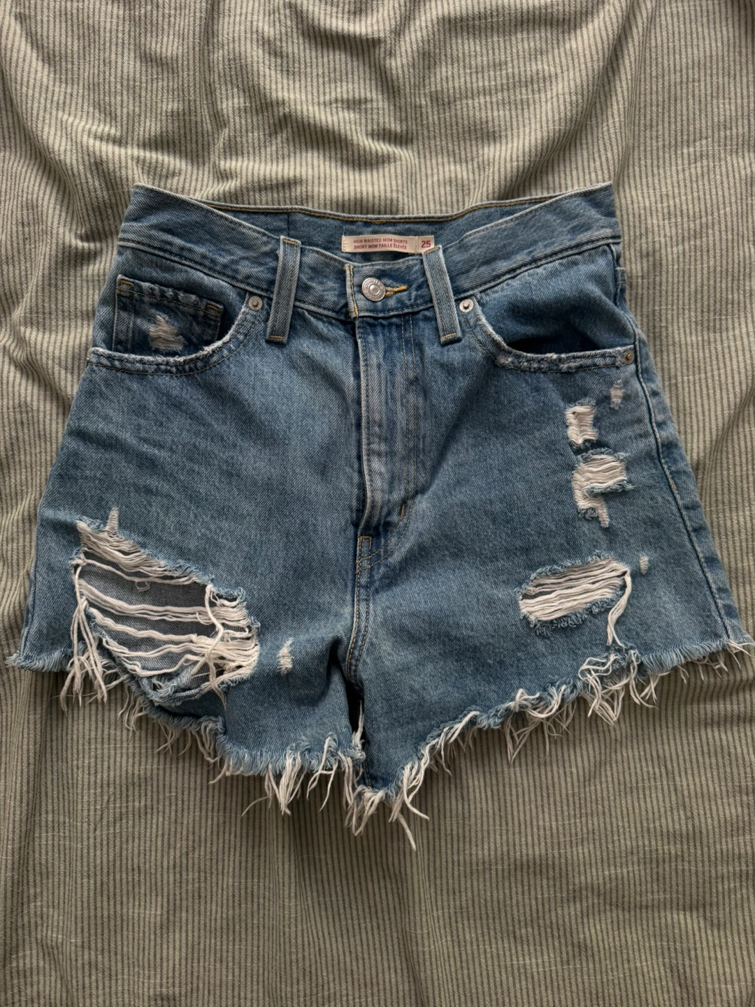 Levi's High Waisted Mom Shorts Size 25