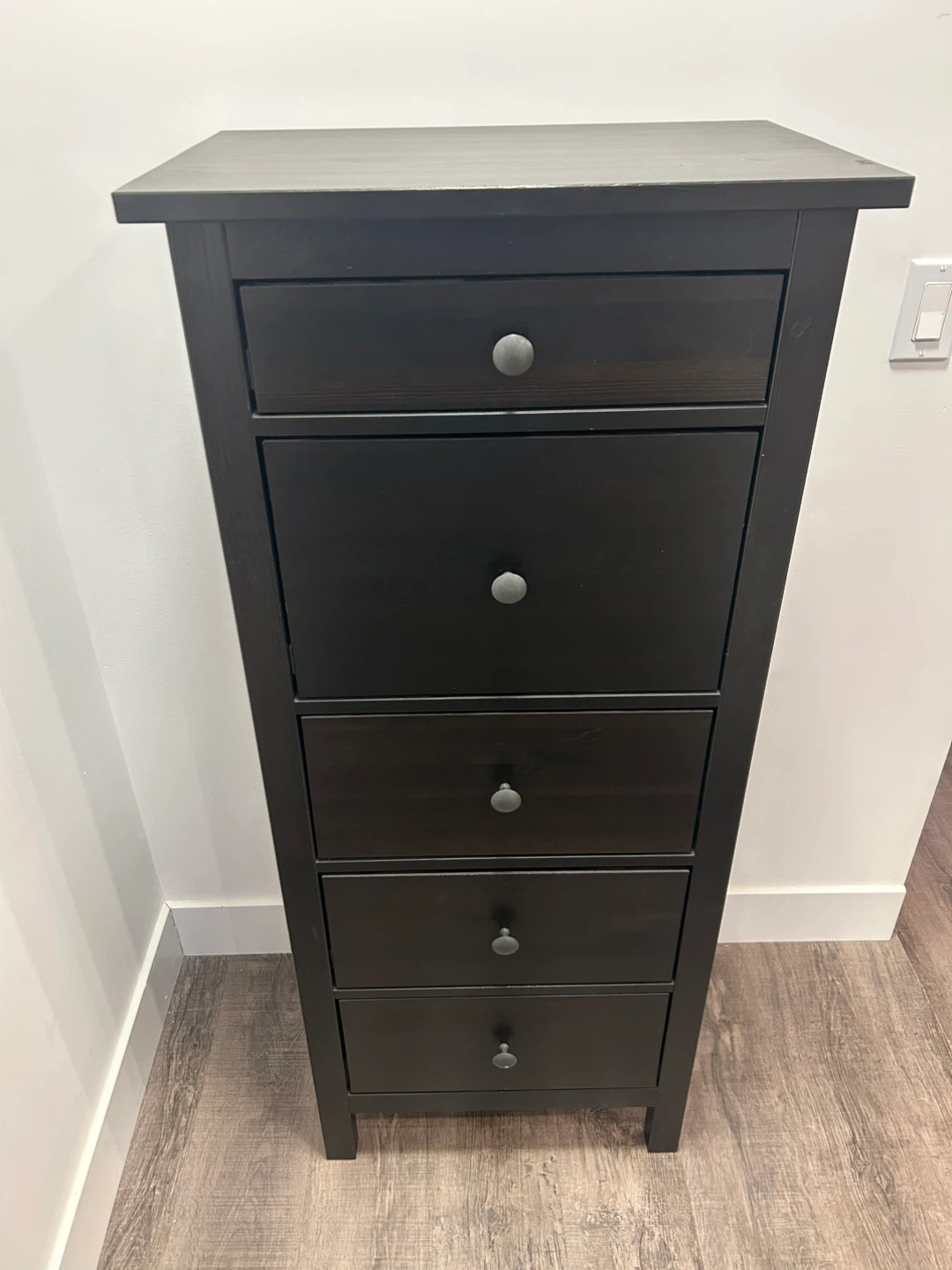 IKEA HEMNES dresser 5 drawers black brown