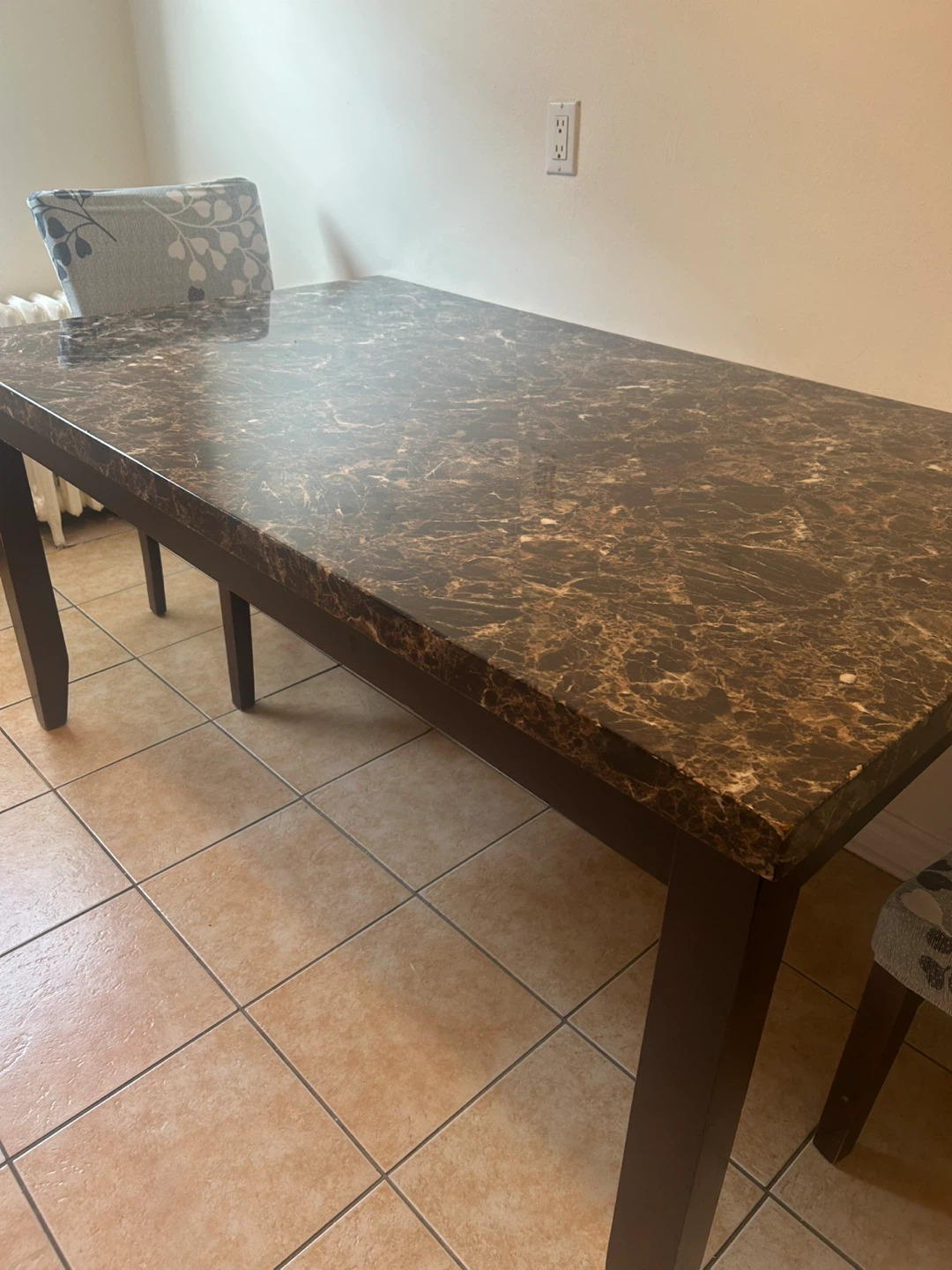 Dining Table with Marble Top