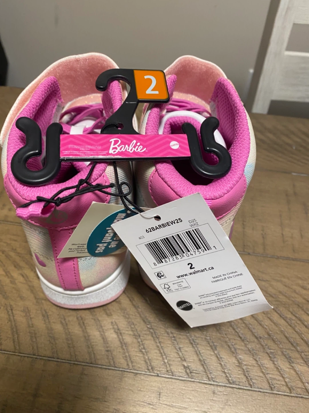 Barbie Pink High-Top Sneakers - Size 2 - photo 4