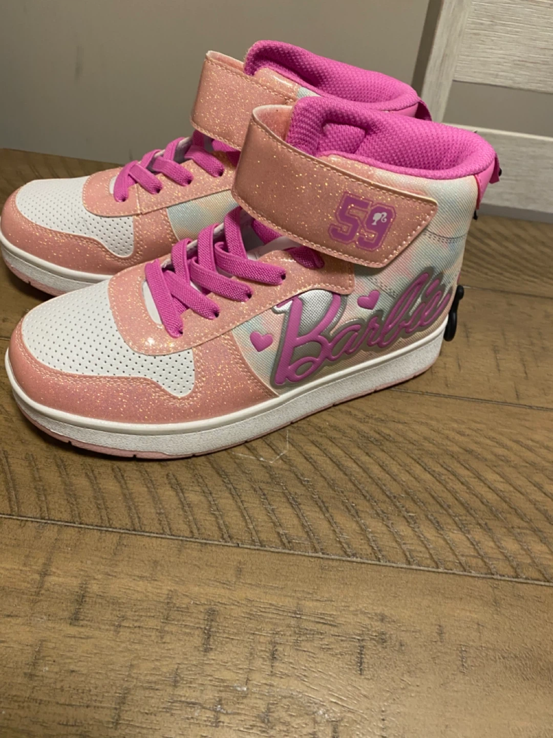 Barbie Pink High-Top Sneakers - Size 2 - photo 2