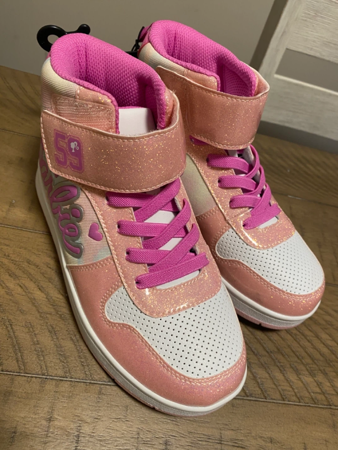 Barbie Pink High-Top Sneakers - Size 2 - photo 3