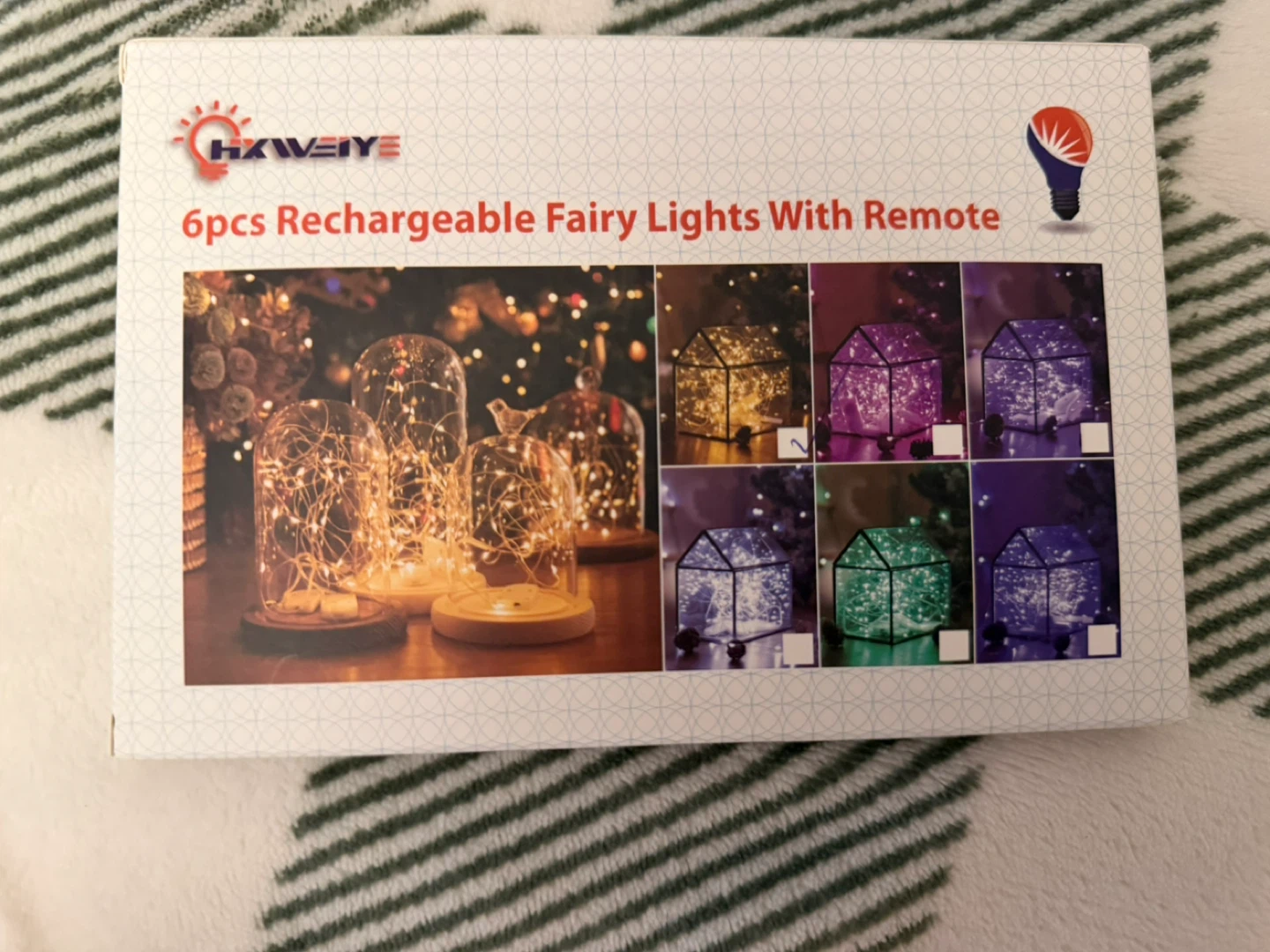 HXWEIYE 6pcs Rechargeable Fairy Lights With Remote