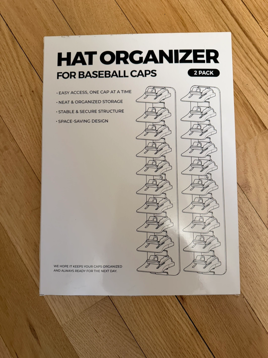 Hat Organizer for Baseball Caps (2 Pack)