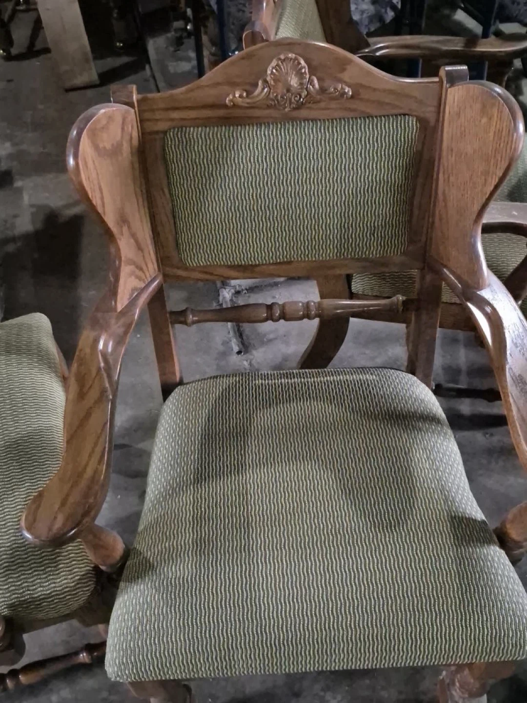 Wooden Accent Chair with Upholstered Seat and Back