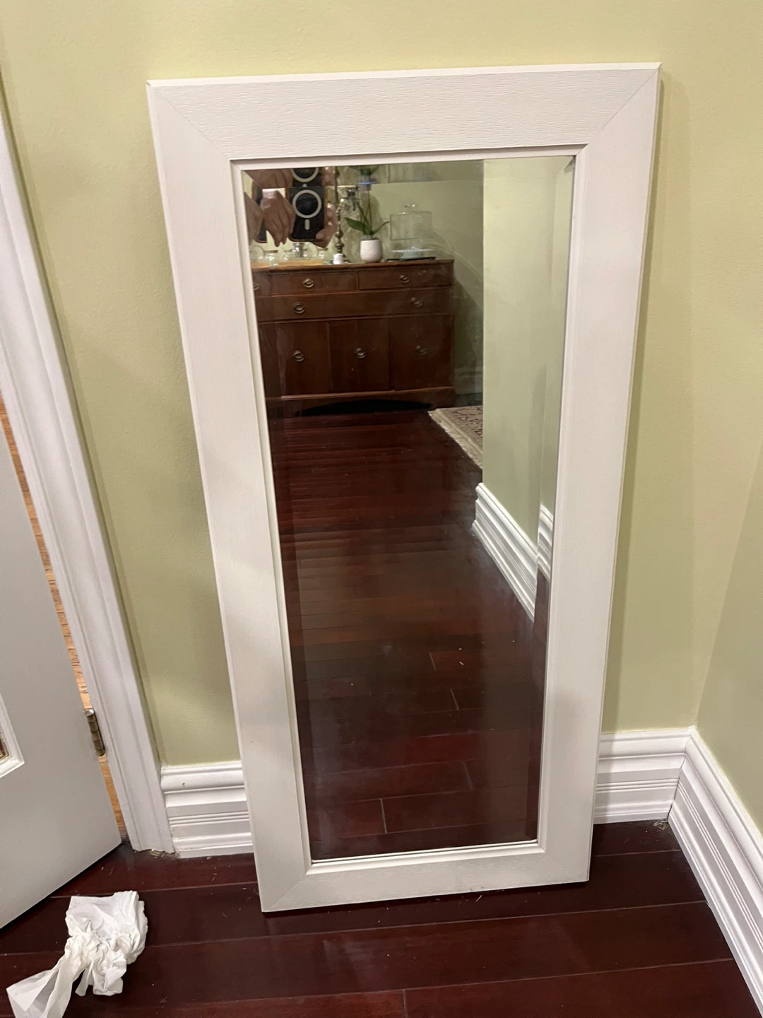 White Framed Mirror