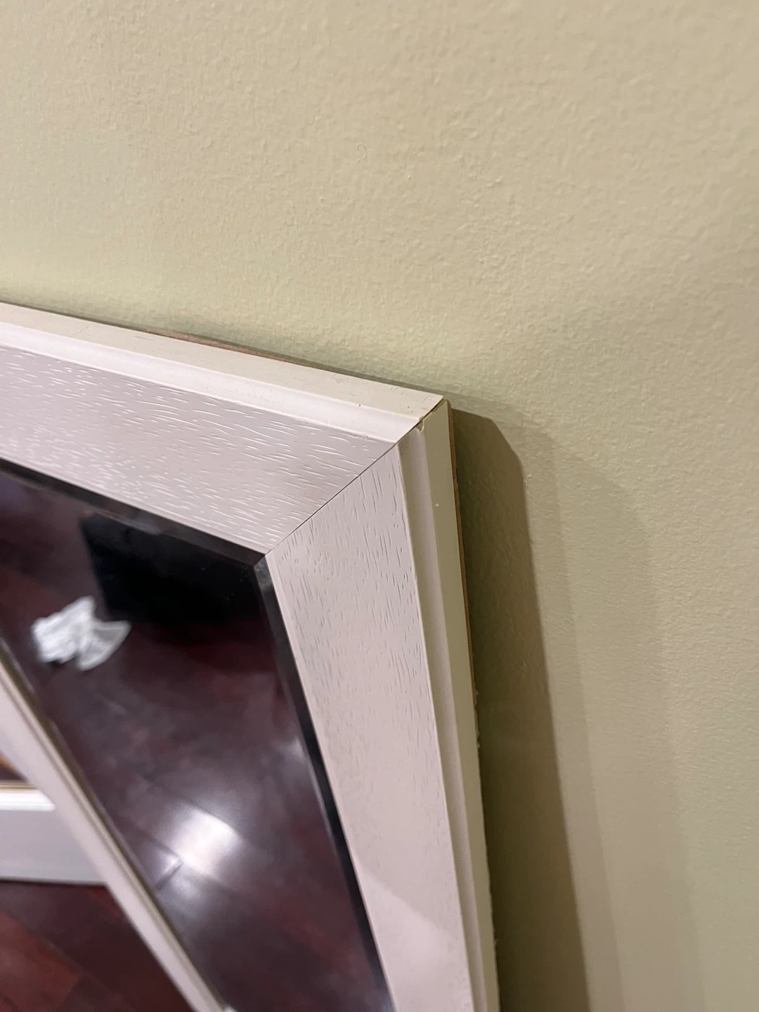 White Framed Mirror - photo 3
