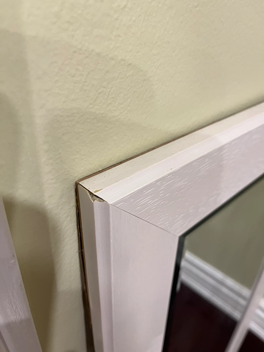 White Framed Mirror - photo 4