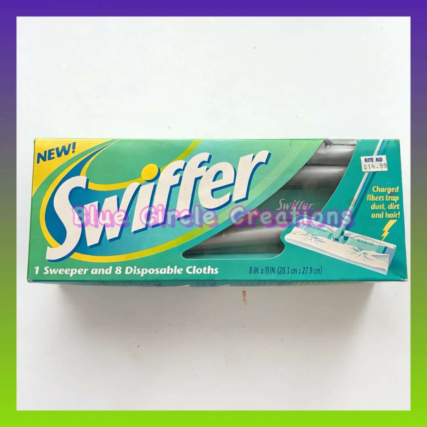 Swiffer Original Sweeper Starter Kit Vintage Package Brand New