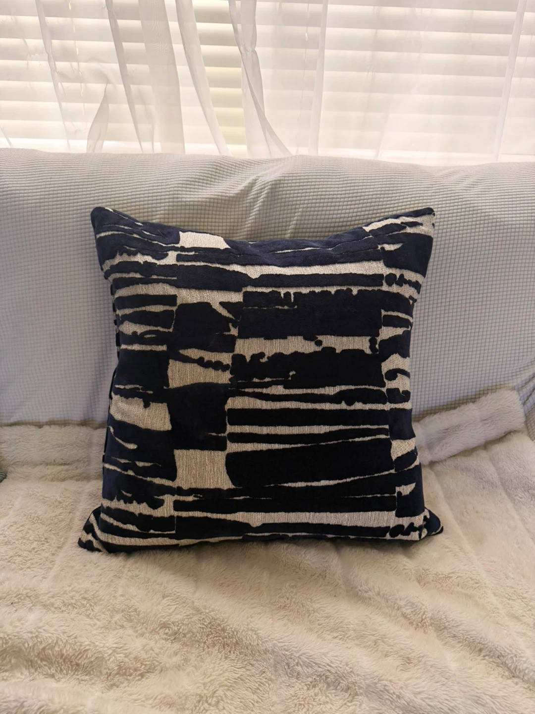 Reversible Large Throw Pillow - like new!