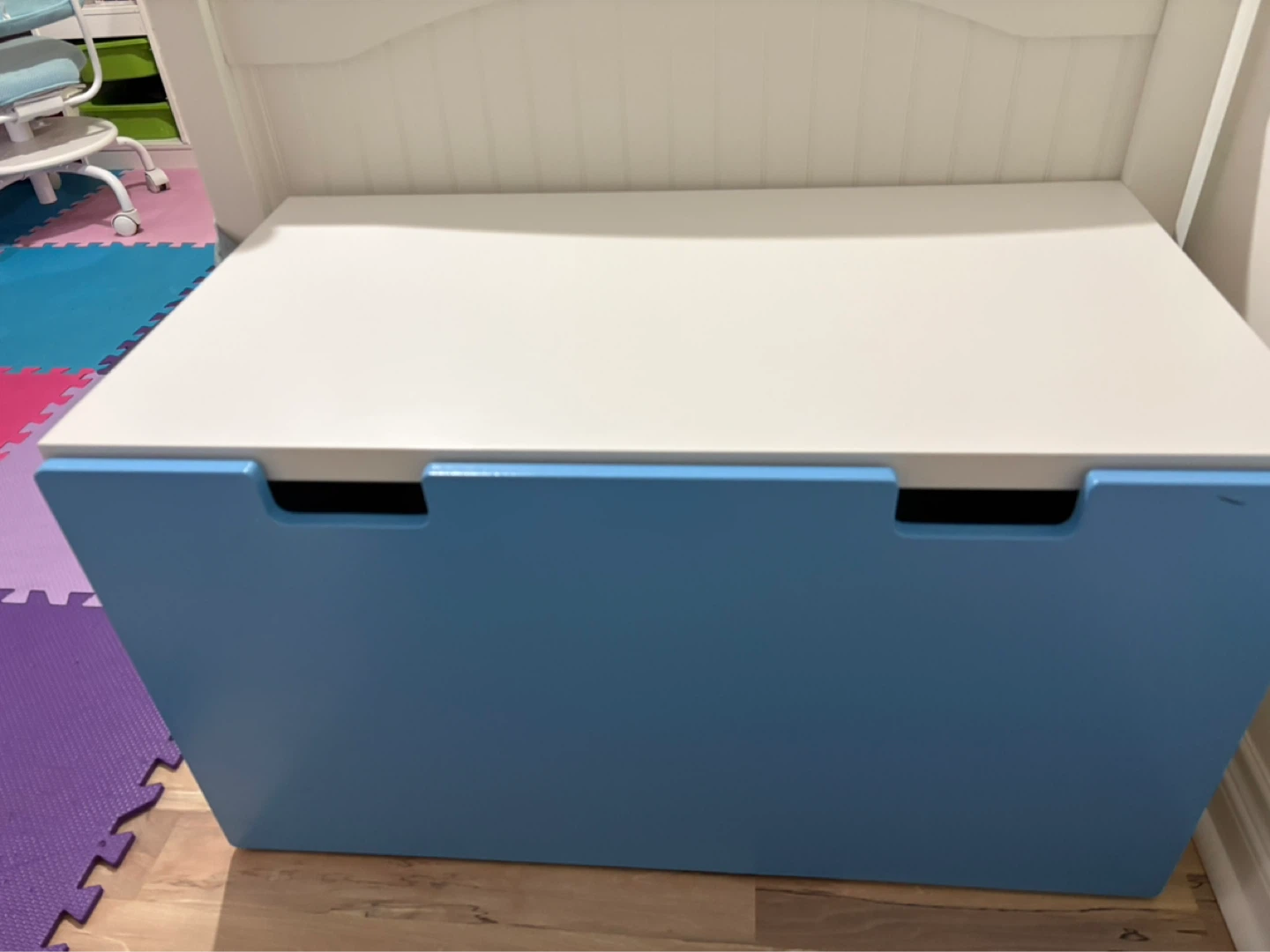 Blue and White Toy Storage Box