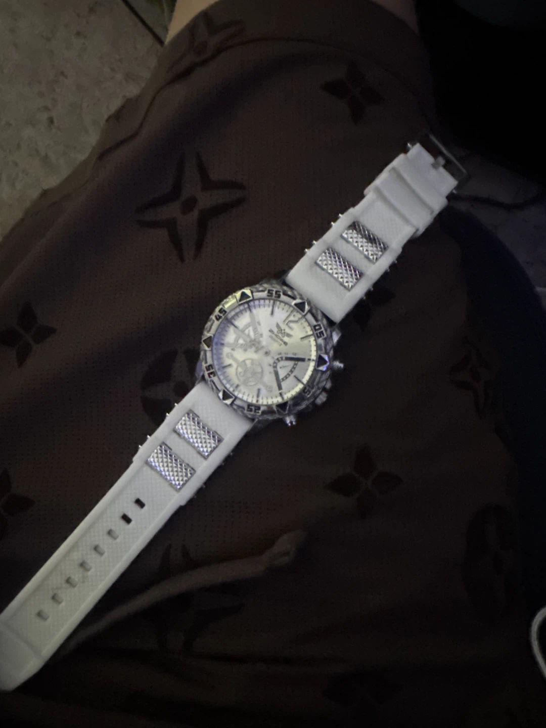 Z & F Quartz Chronograph Watch - White Strap