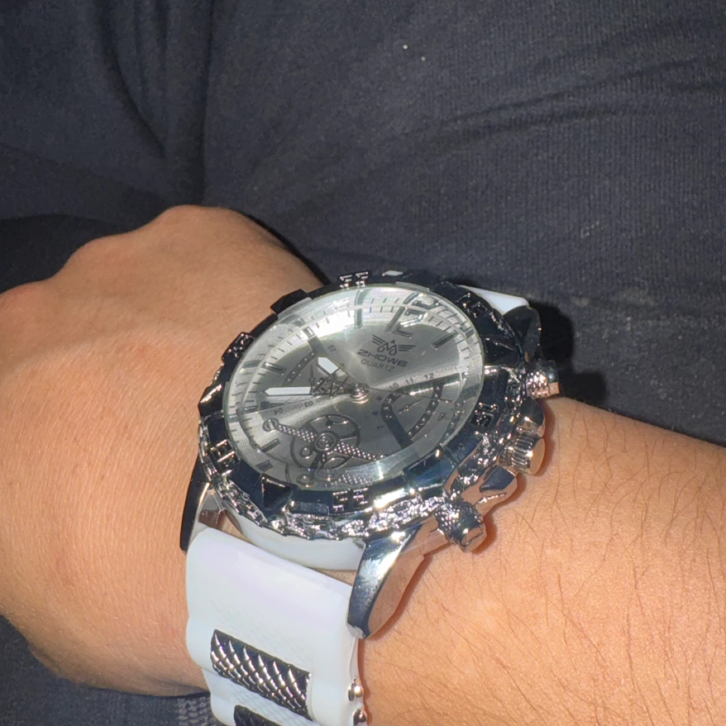 Z & F Quartz Chronograph Watch - White Strap - photo 2