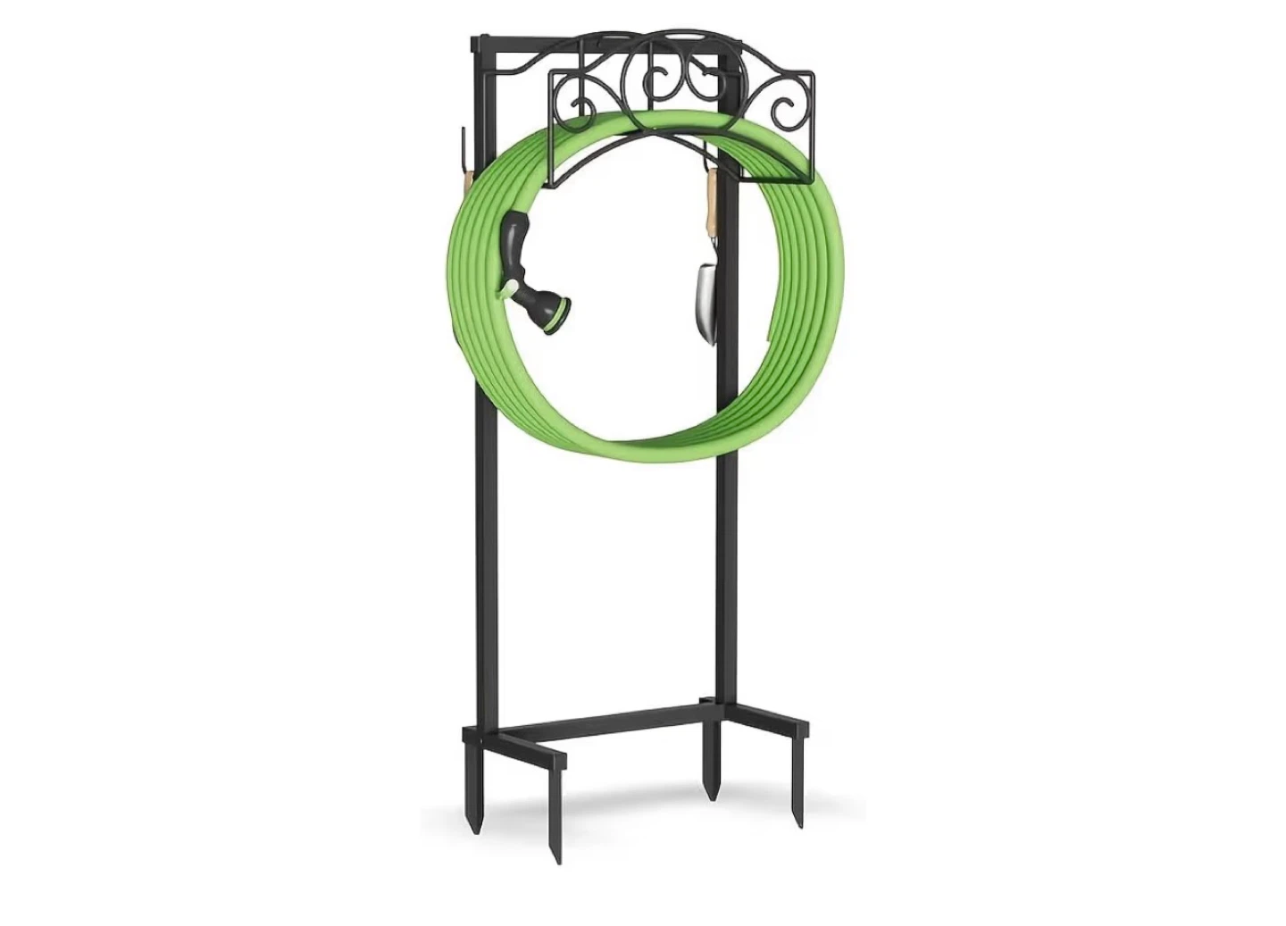 Black Metal Garden Hose Stand