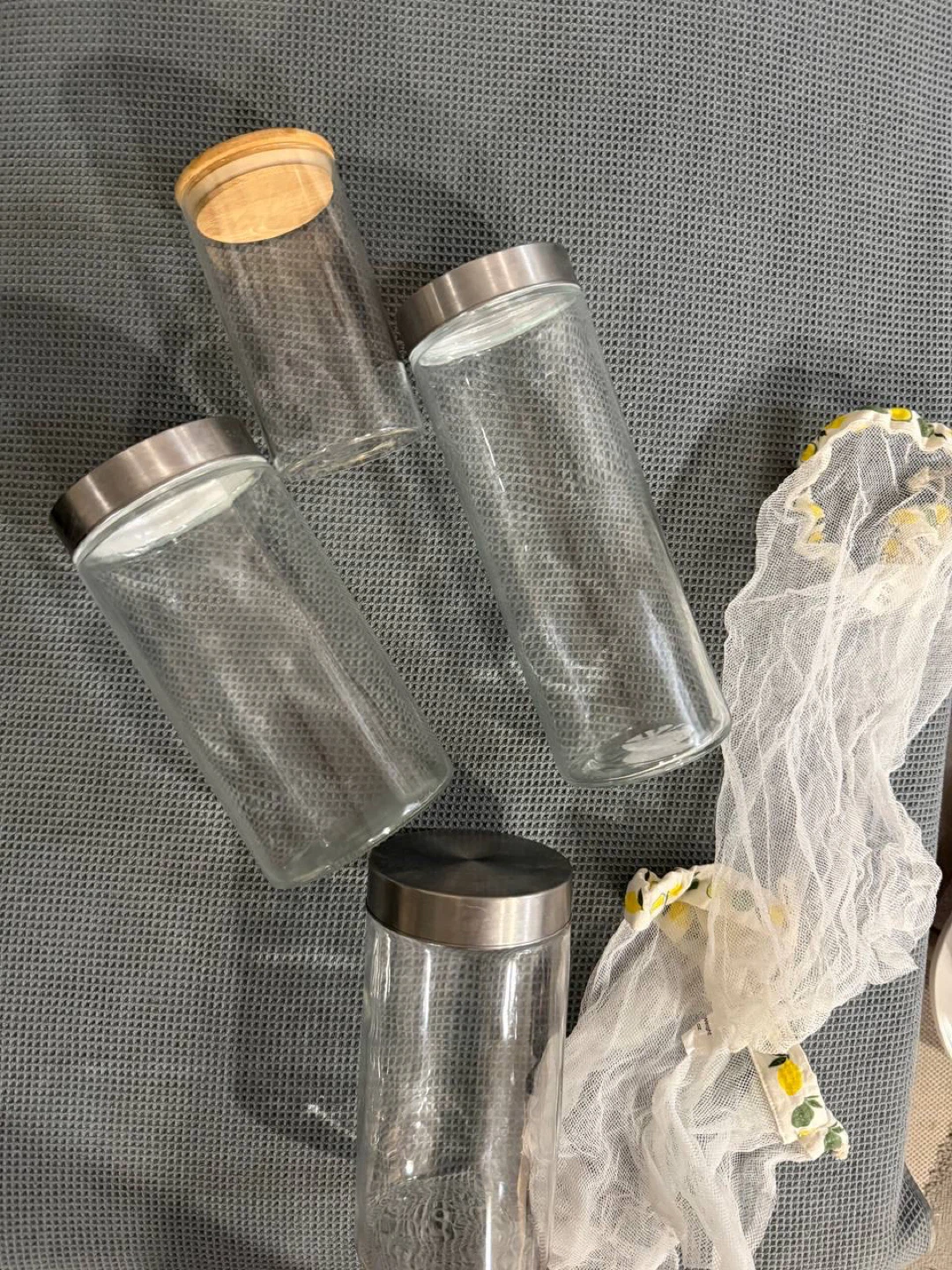 Glass Storage Containers + Reusable Produce Bags